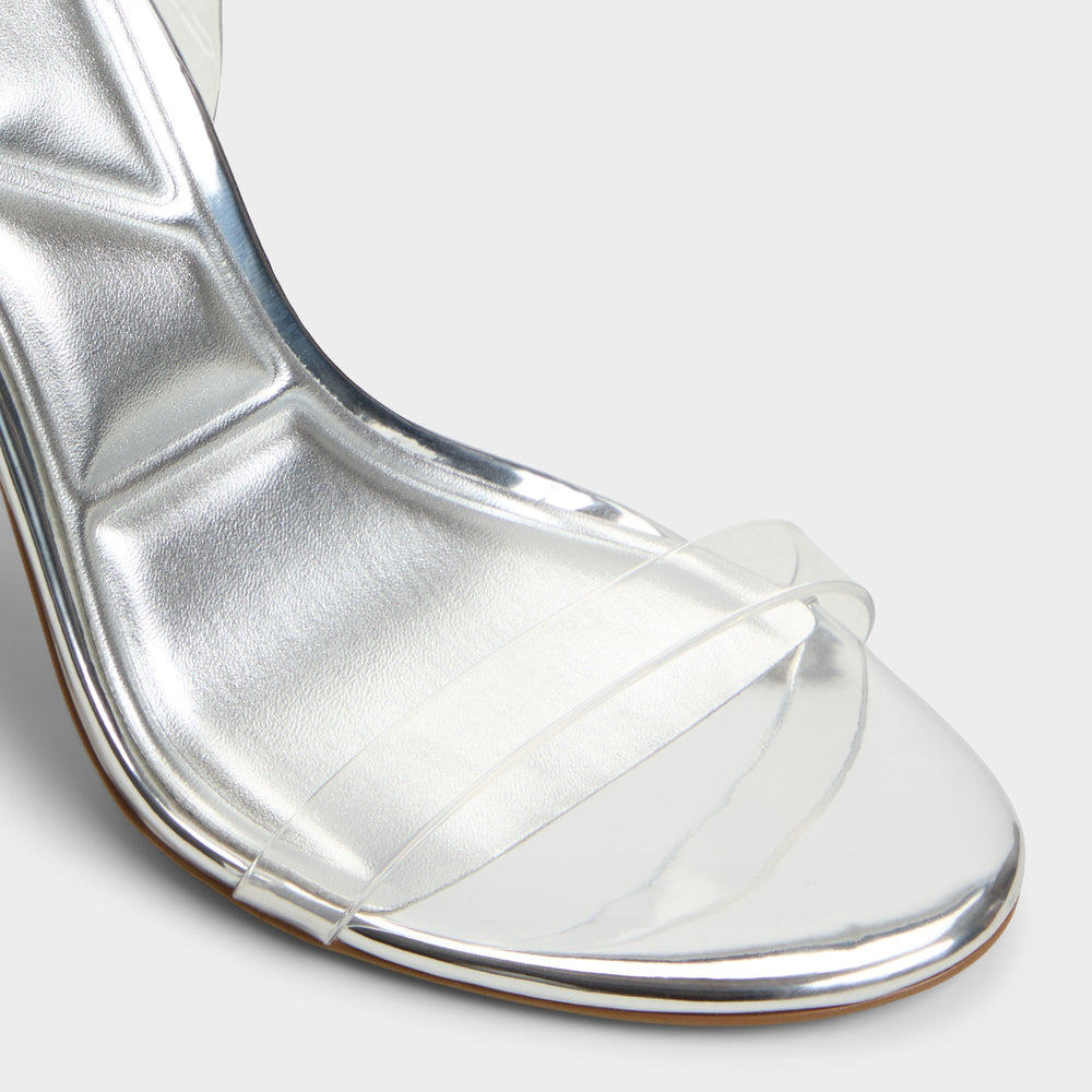 Aldo | Quinilynn Silver Women's Iridescent metallics - Strappy heeled sandal, Stiletto heel
