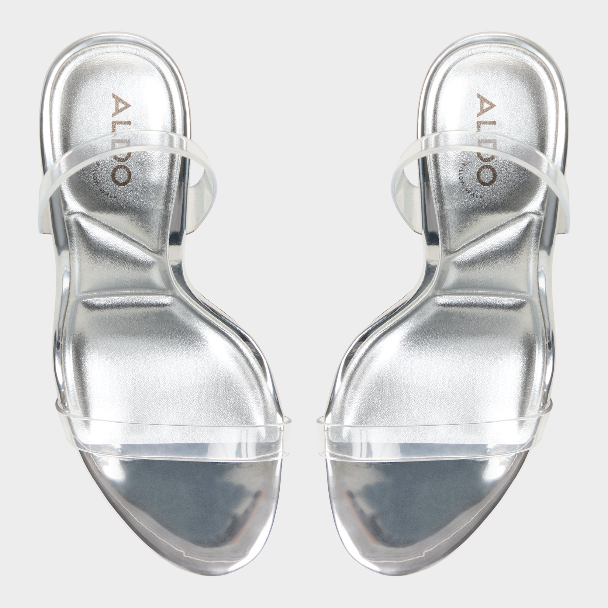 Aldo | Quinilynn Silver Women's Iridescent metallics - Strappy heeled sandal, Stiletto heel