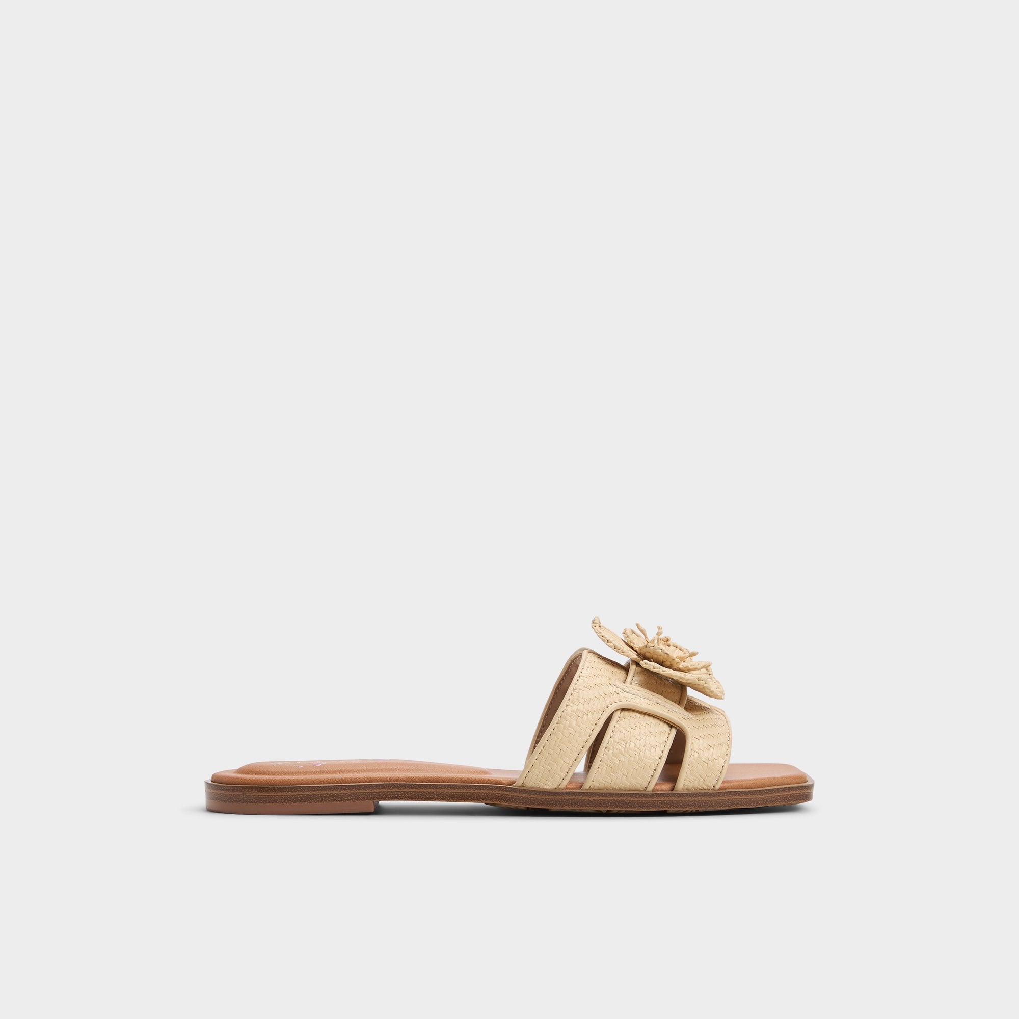 Aldo | Seaflower Light Beige Women's Flats - Slide sandal