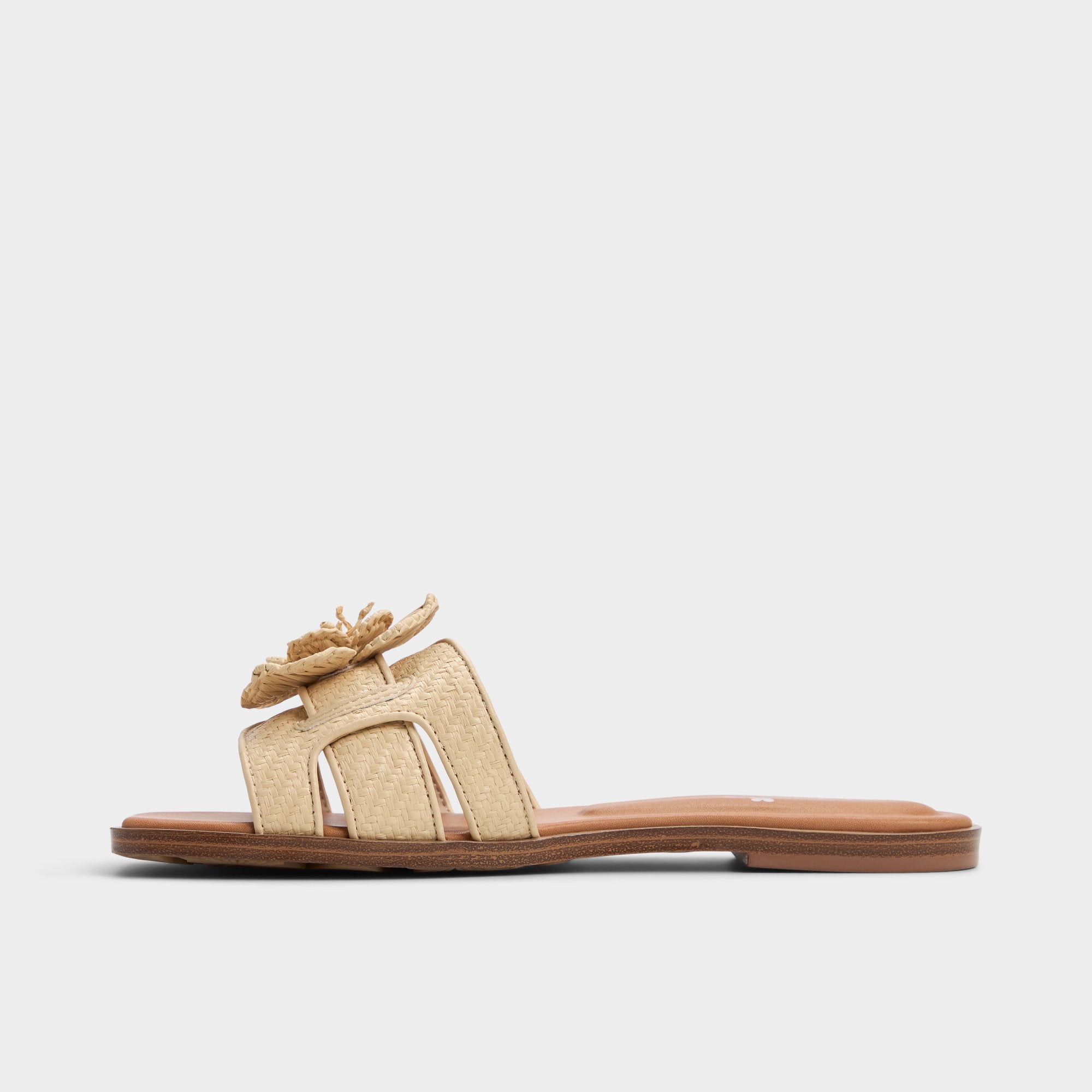 Aldo | Seaflower Light Beige Women's Flats - Slide sandal