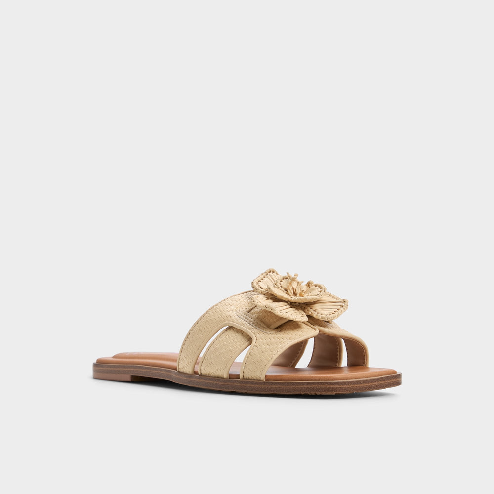 Aldo | Seaflower Light Beige Women's Flats - Slide sandal