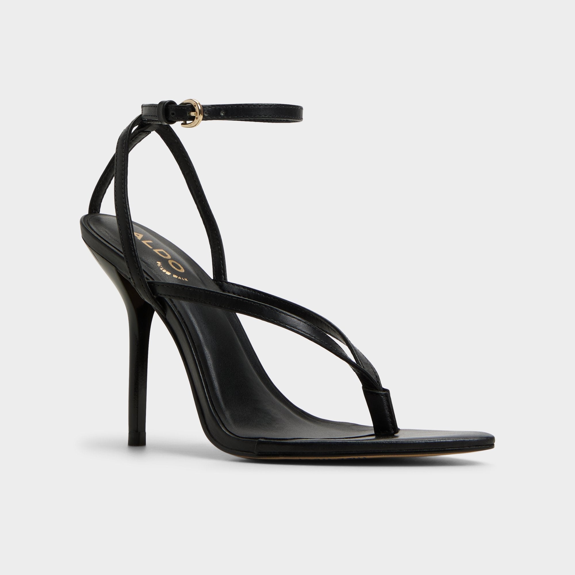 Aldo | Abyfindley Black Women's Strappy sandals - Heeled flip flop, Stiletto heel