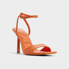 Aldo | Illustrious Medium Orange Women's Strappy Heels - Strappy heeled sandal, Stiletto heel