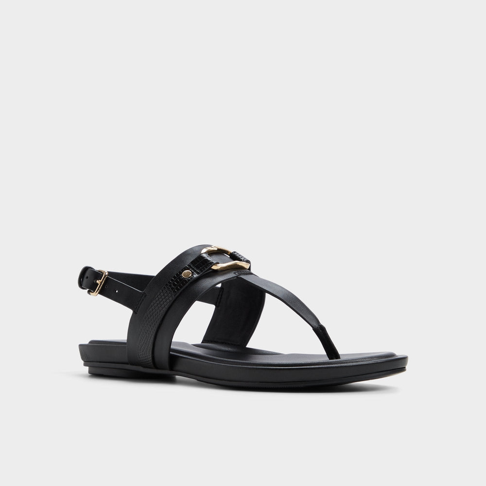 Aldo | Taylen Black Women's Footbed sandals - T-strap sandal