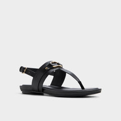 Aldo | Taylen Black Women's Footbed sandals - T-strap sandal
