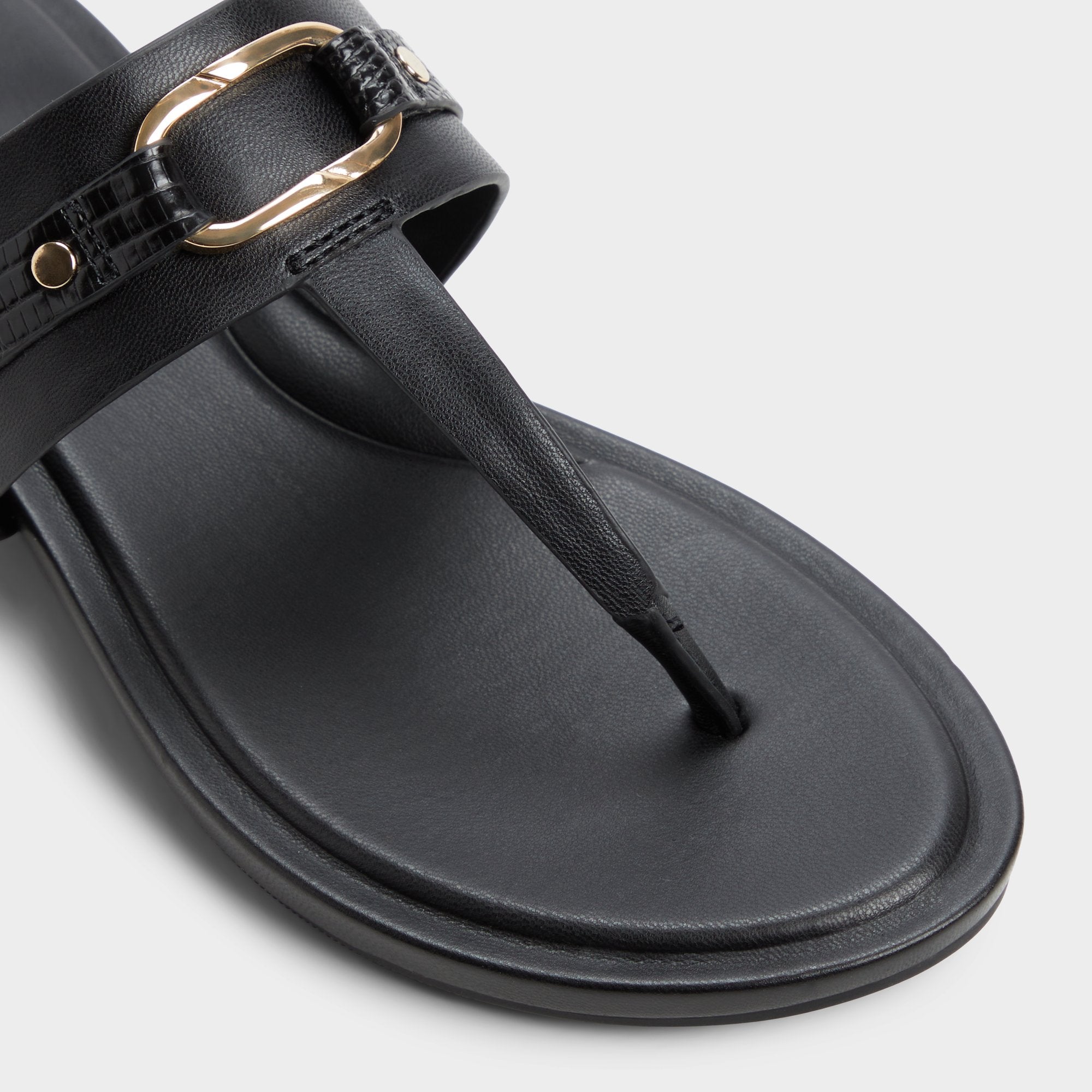 Aldo | Taylen Black Women's Footbed sandals - T-strap sandal