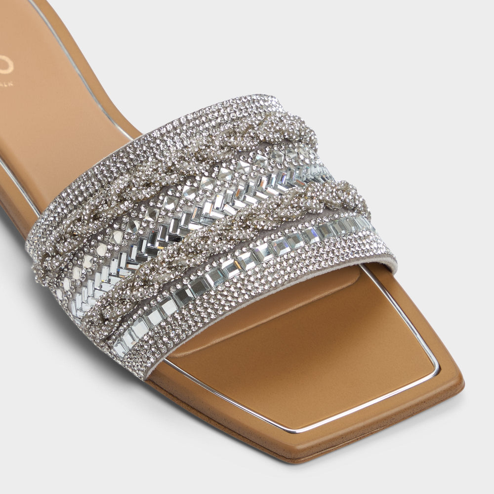 Aldo | Navalia Silver Women's Flats - Slide sandal