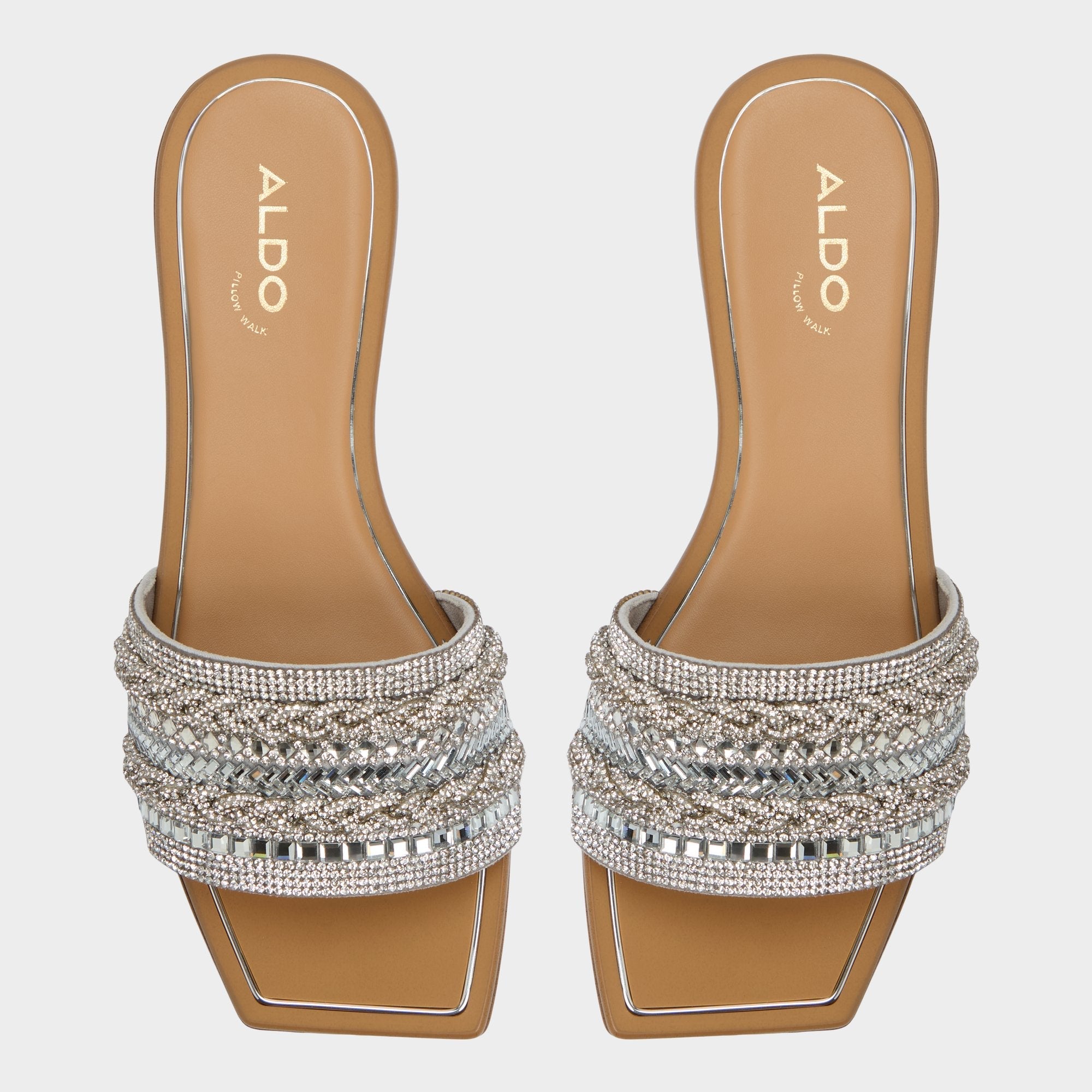 Aldo | Navalia Silver Women's Flats - Slide sandal