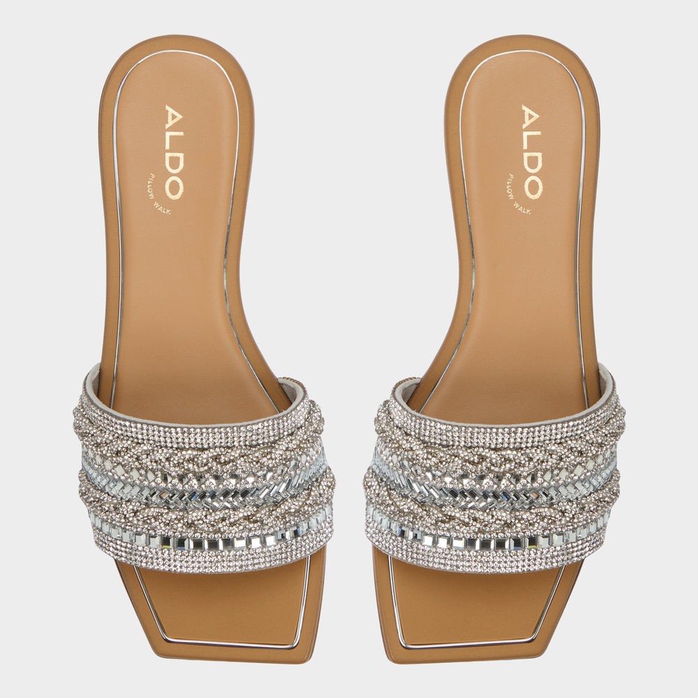 Aldo | Navalia Silver Women's Flats - Slide sandal