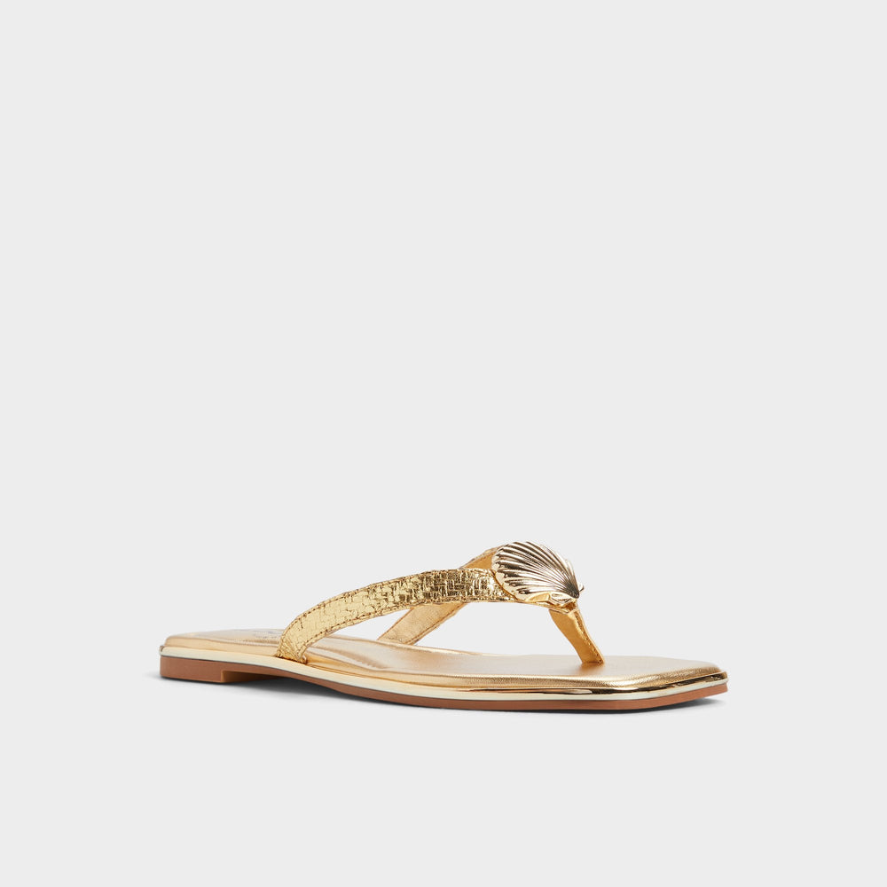Aldo | Conchiglia Gold Women's Flats - Flip flop