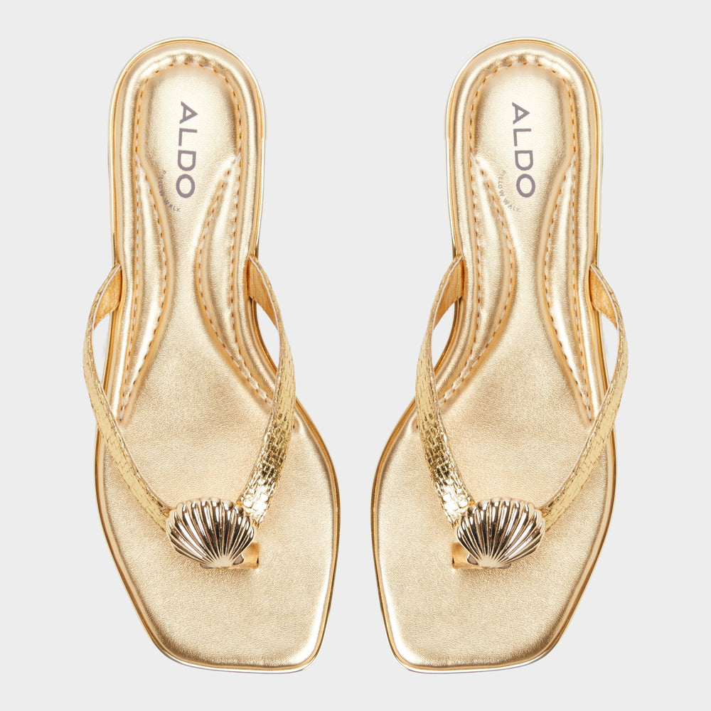 Aldo | Conchiglia Gold Women's Flats - Flip flop