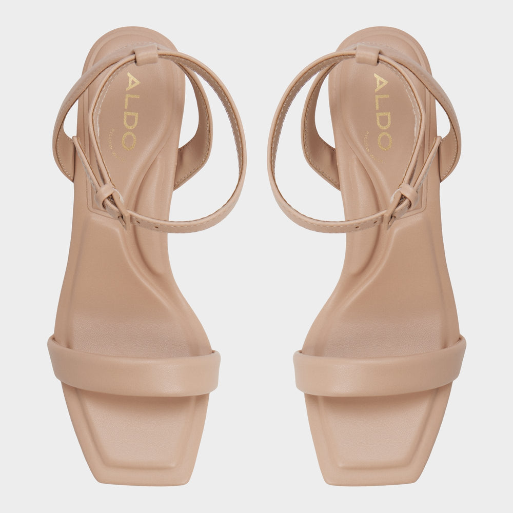 Aldo | Aurorai Bone Women's Strappy sandals - Strappy heeled sandal, Block heel