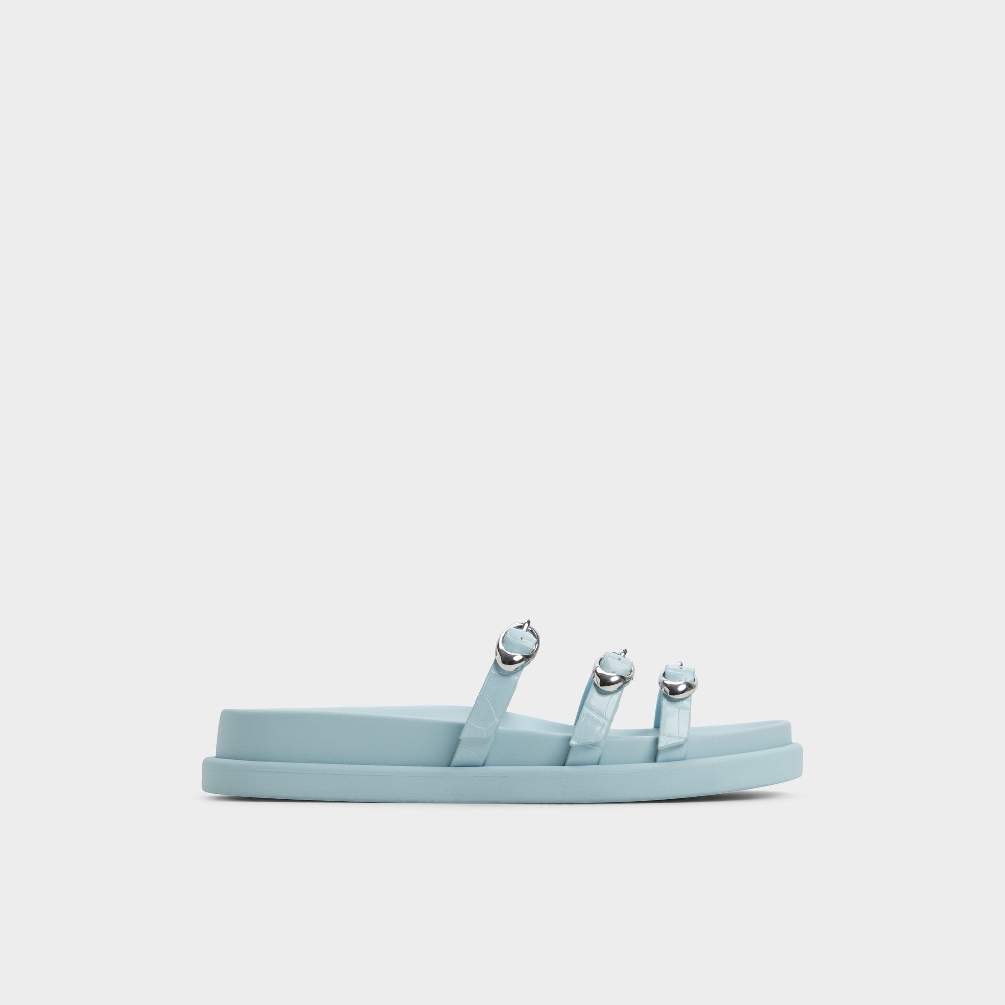 Aldo | Zephyra Pastel Blue Women's Footbed sandals - Footbed sandal