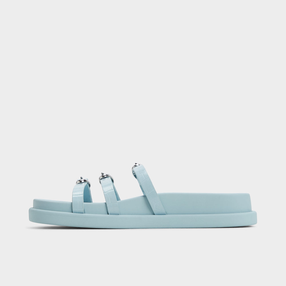 Aldo | Zephyra Pastel Blue Women's Footbed sandals - Footbed sandal