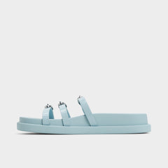 Aldo | Zephyra Pastel Blue Women's Footbed sandals - Footbed sandal
