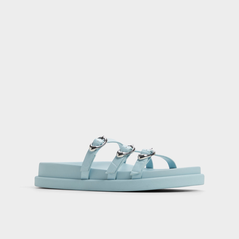 Aldo | Zephyra Pastel Blue Women's Footbed sandals - Footbed sandal