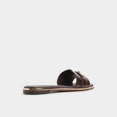 Aldo | Darlina Medium Brown Women's Flats - Slide sandal