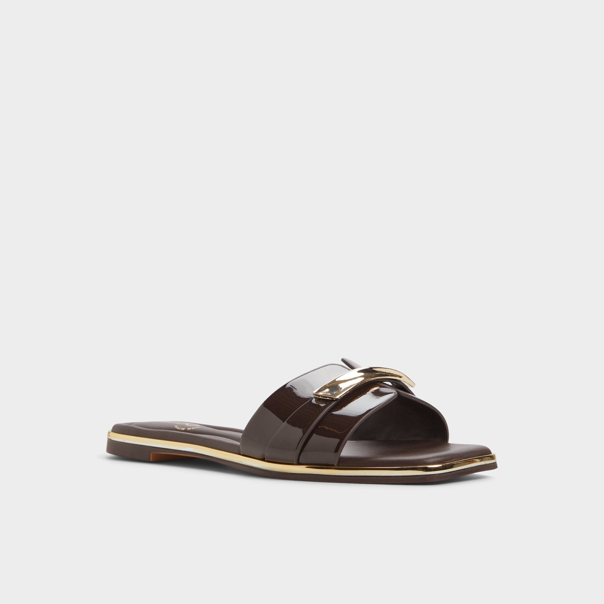 Aldo | Darlina Medium Brown Women's Flats - Slide sandal