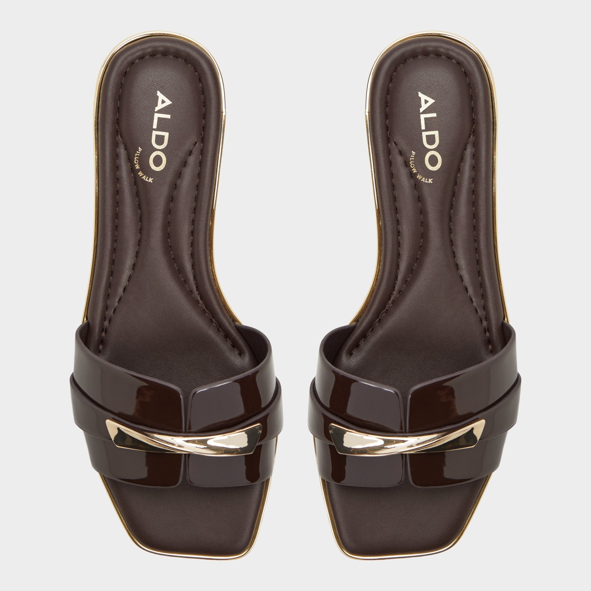 Aldo | Darlina Medium Brown Women's Flats - Slide sandal