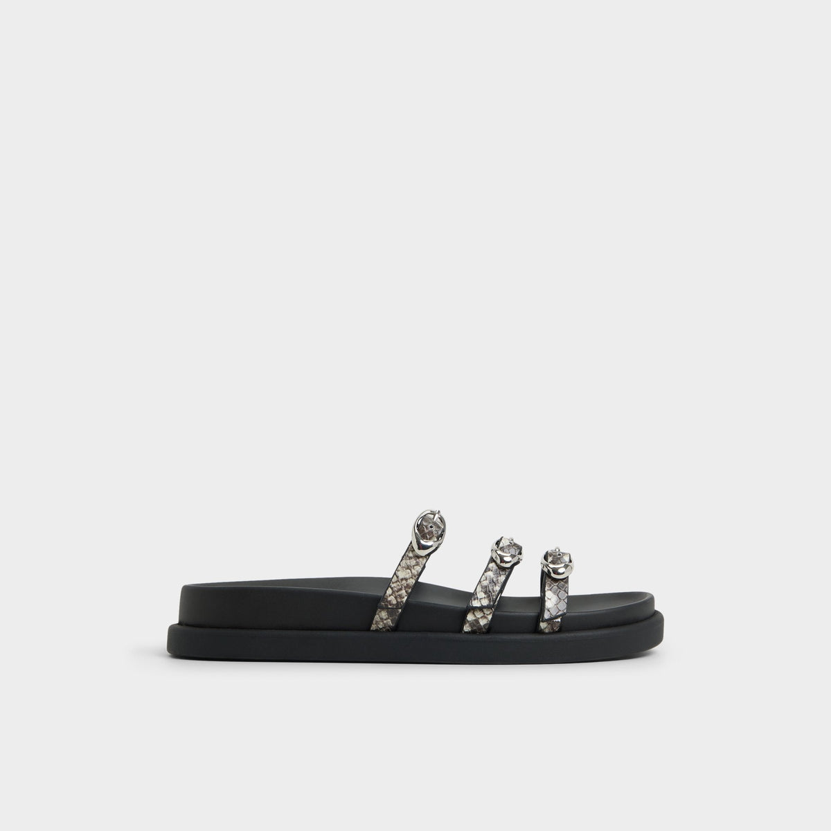 Aldo | Zephyra White/Black Women's Footbed sandals - Footbed sandal