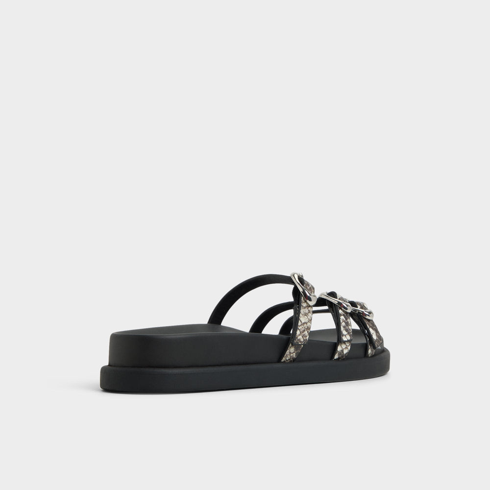 Aldo | Zephyra White/Black Women's Footbed sandals - Footbed sandal