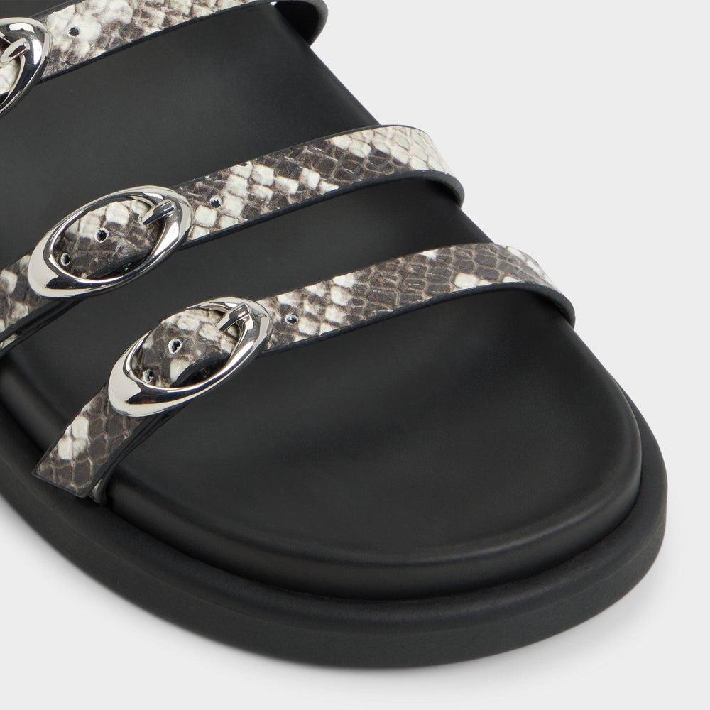 Aldo | Zephyra White/Black Women's Footbed sandals - Footbed sandal