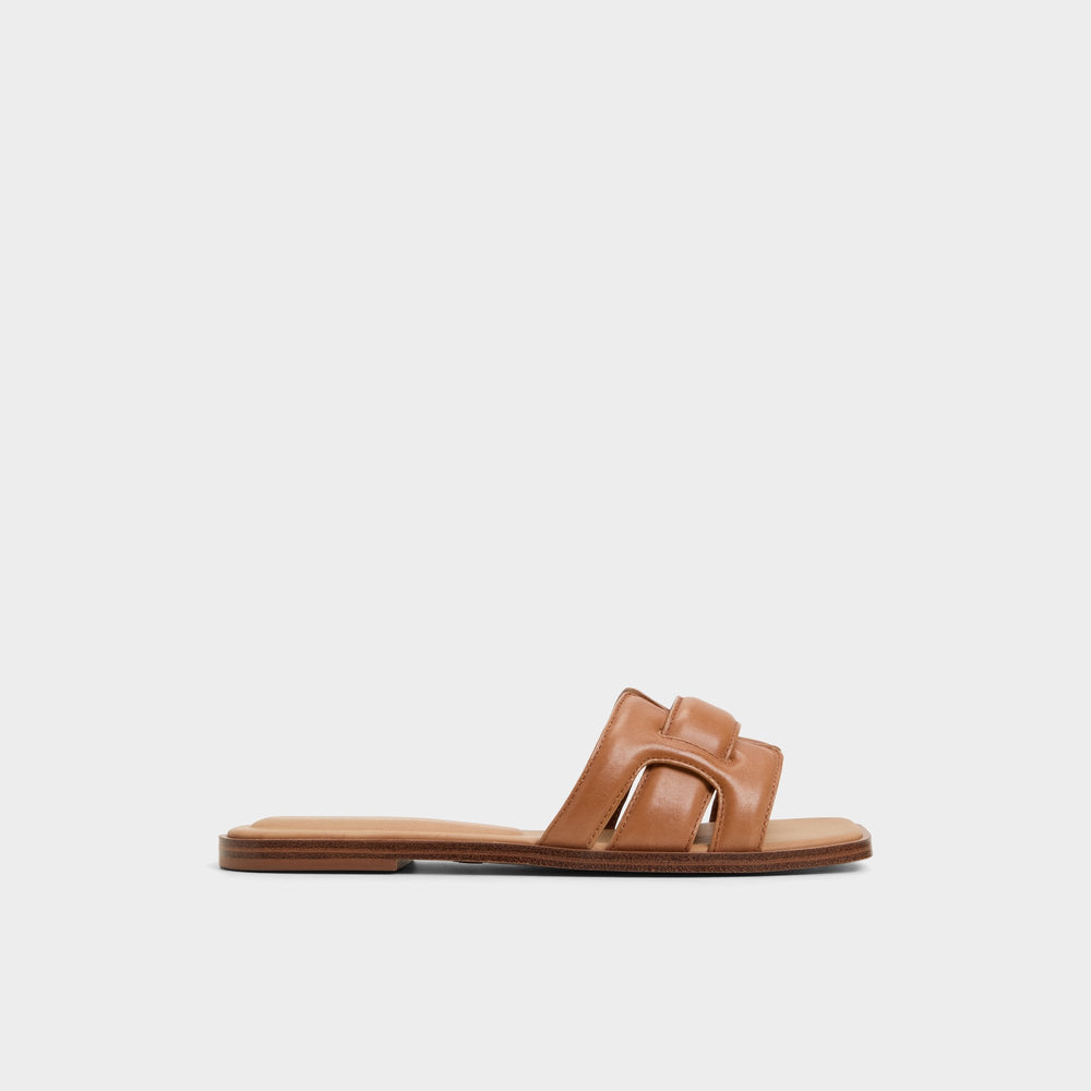 Aldo | Eleny Medium Brown Women's Flats - Slide sandal
