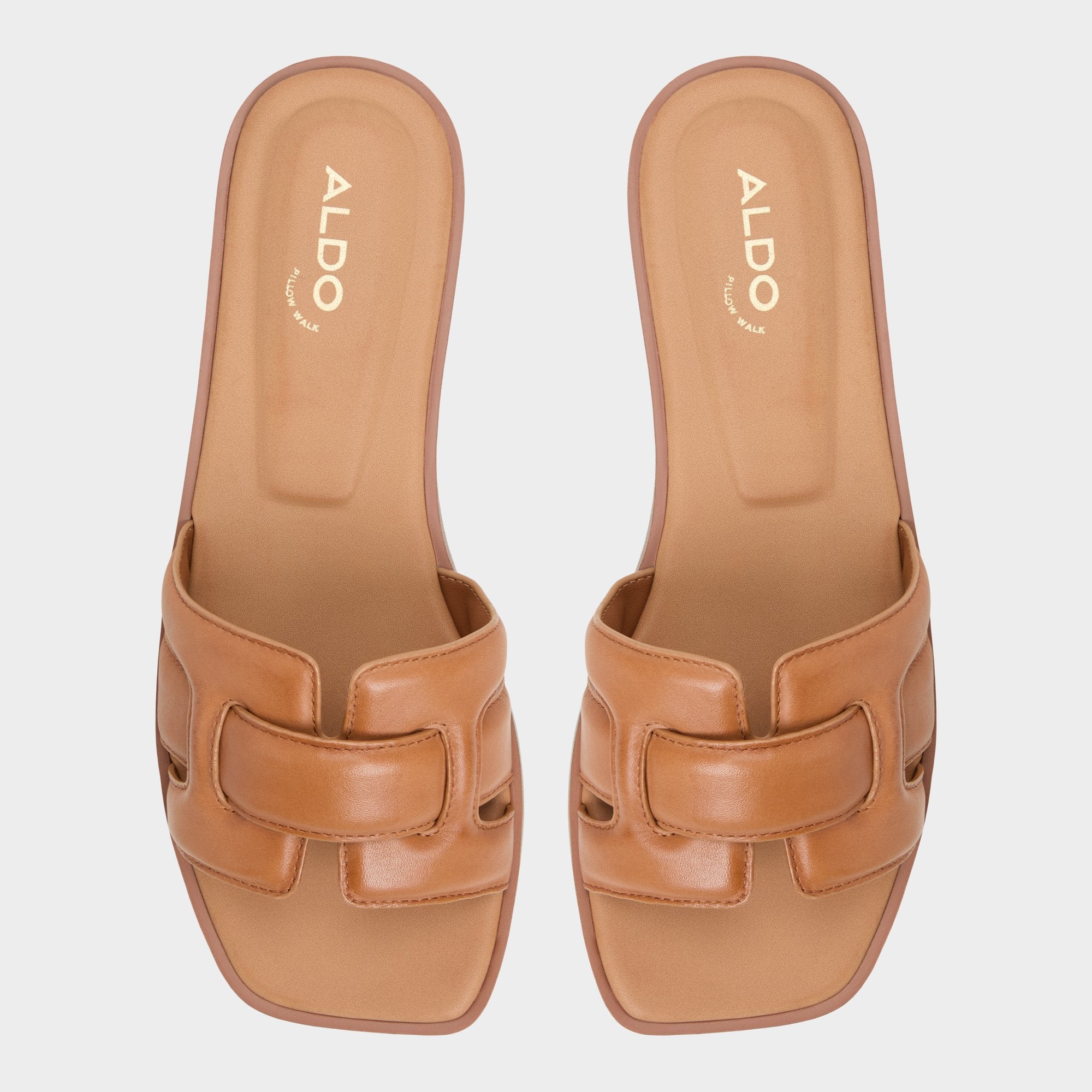 Aldo | Eleny Medium Brown Women's Flats - Slide sandal