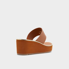 Aldo | Maesllan Medium Brown Women's Wedges - Wedge sandal, Wedge heel