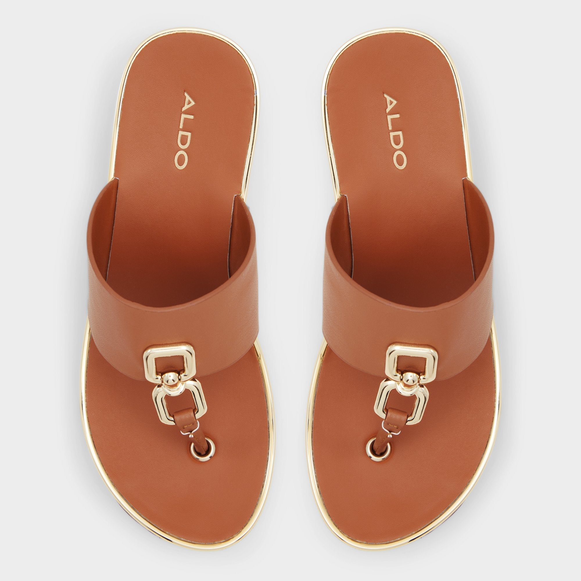 Aldo | Maesllan Medium Brown Women's Wedges - Wedge sandal, Wedge heel