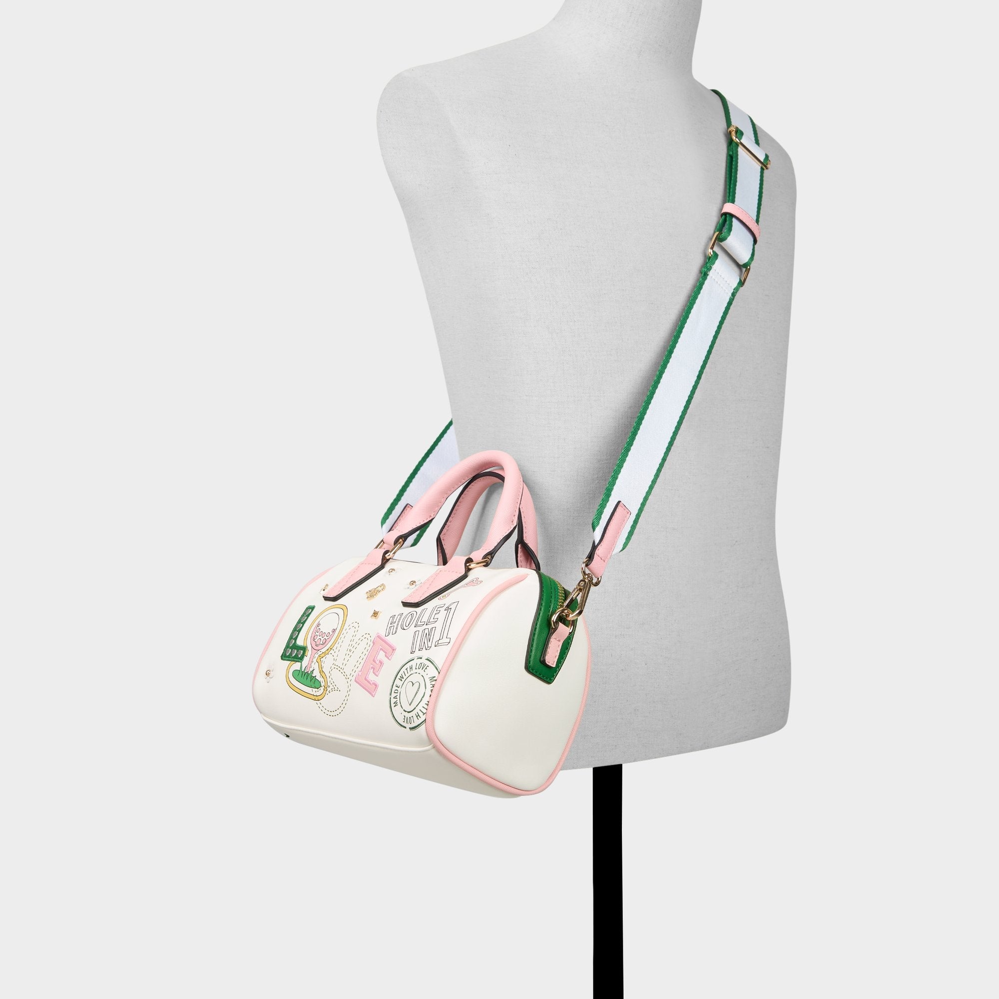 Aldo | Fisney White Combo Women's Mini bags - Barrel bag