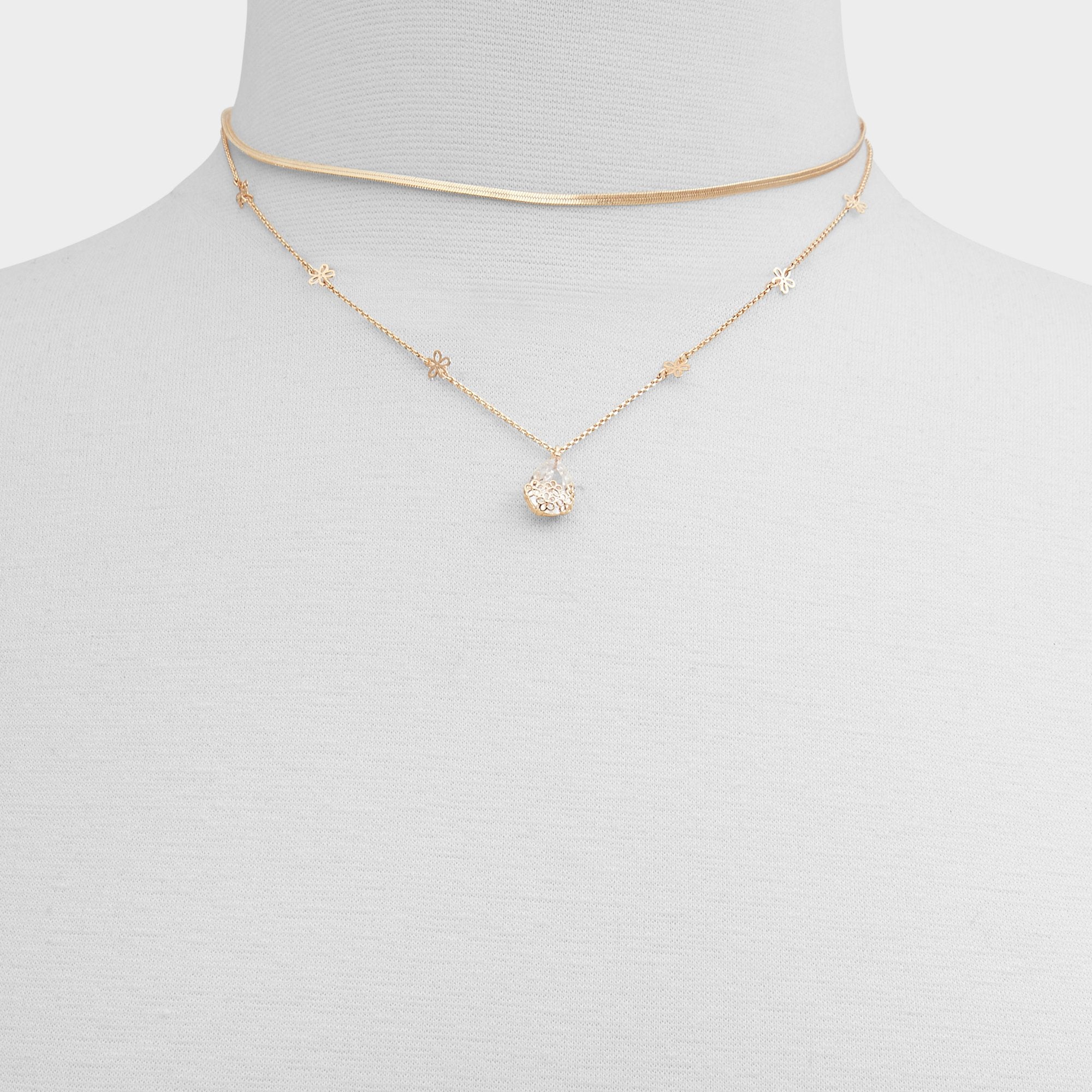 Aldo | Teardrop Gold/Clear Multi Women's Necklaces - Necklace