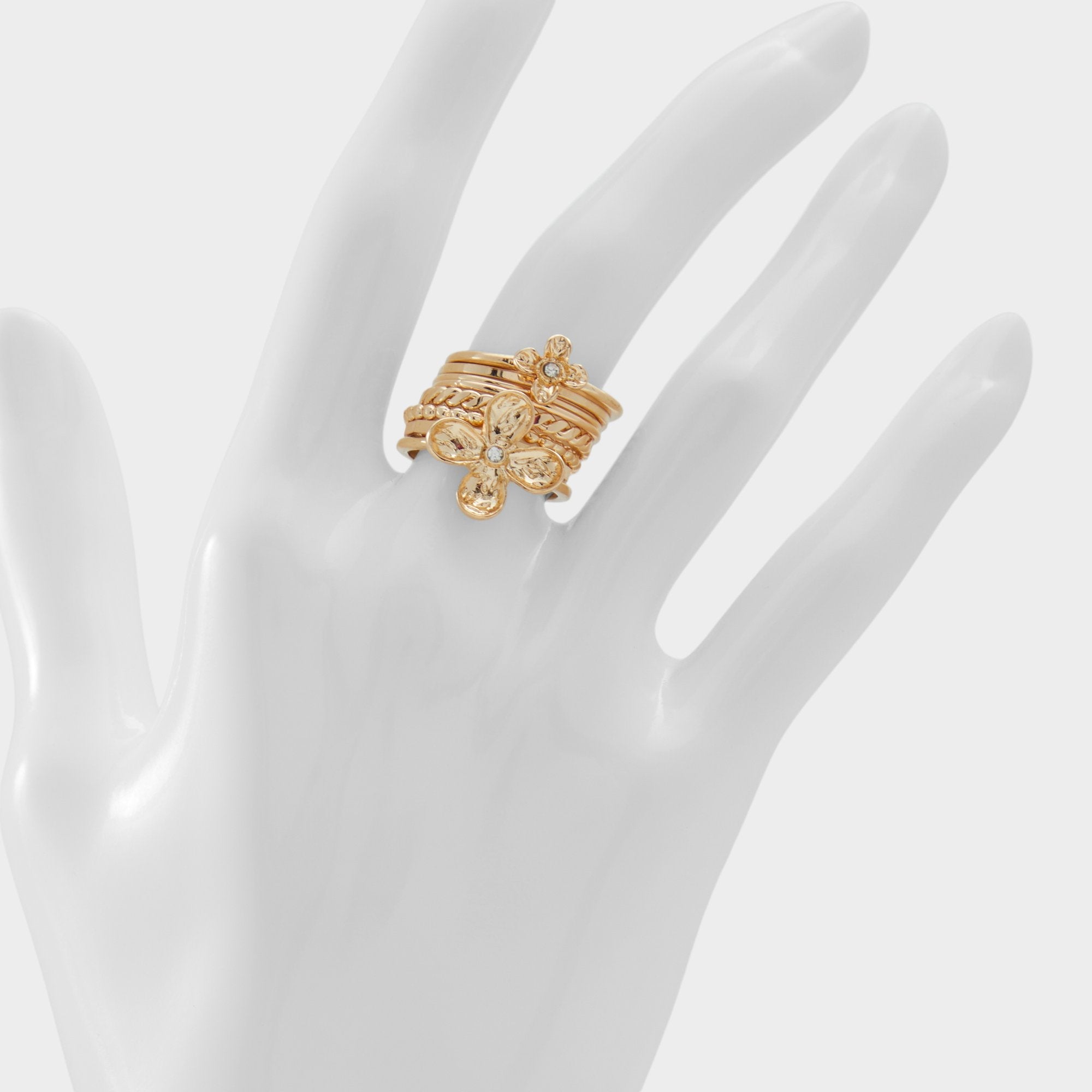 Aldo | Kiliwiel Gold/Clear Multi Women's Rings - Multi finger rings