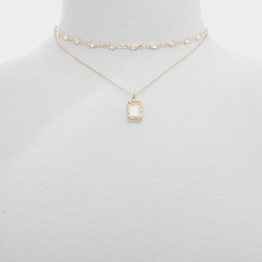 Aldo | Destinie Gold/Clear Multi Women's Necklaces - Layered necklace