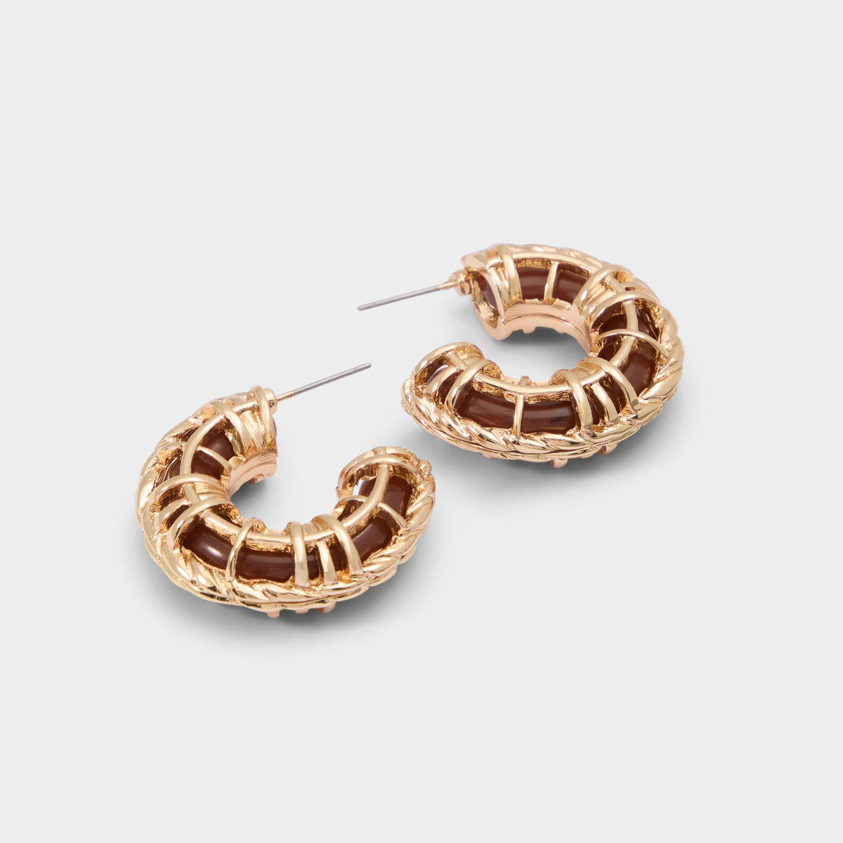Aldo | Cagedhoop in Other Brown - Hoop earrings