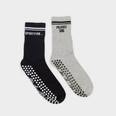 Aldo | Pilatesclub in Grey - Pilates socks