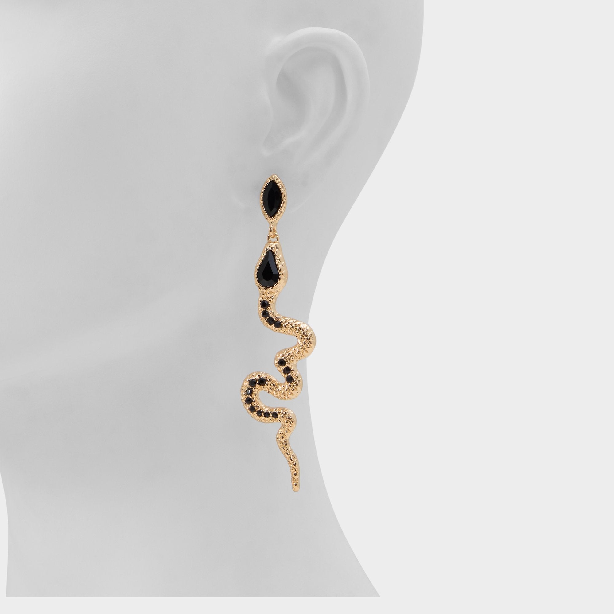 Aldo | Snakes in Black Gold Multi - Chandelier earrings