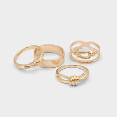 Aldo | Knotta in Gold Clear Multi - Multi finger rings