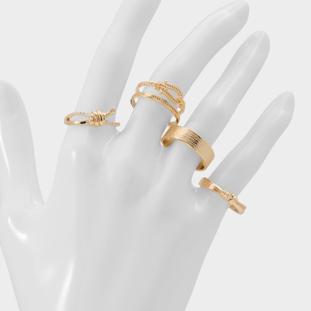 Aldo | Knotta in Gold Clear Multi - Multi finger rings