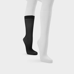 Aldo | Sleekstep in Black White - Knee high socks