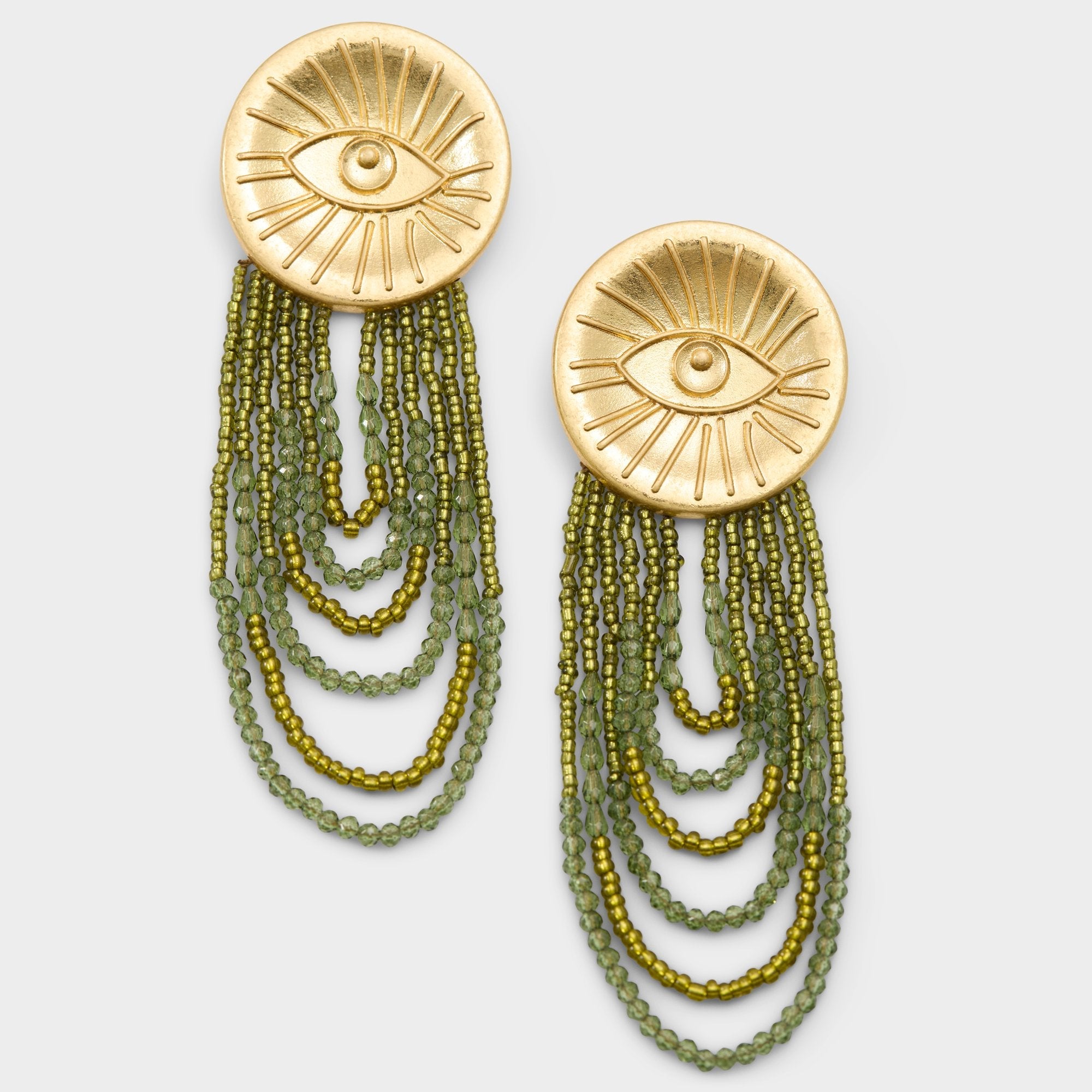 Aldo | Eyeconic in Green - Chandelier earrings