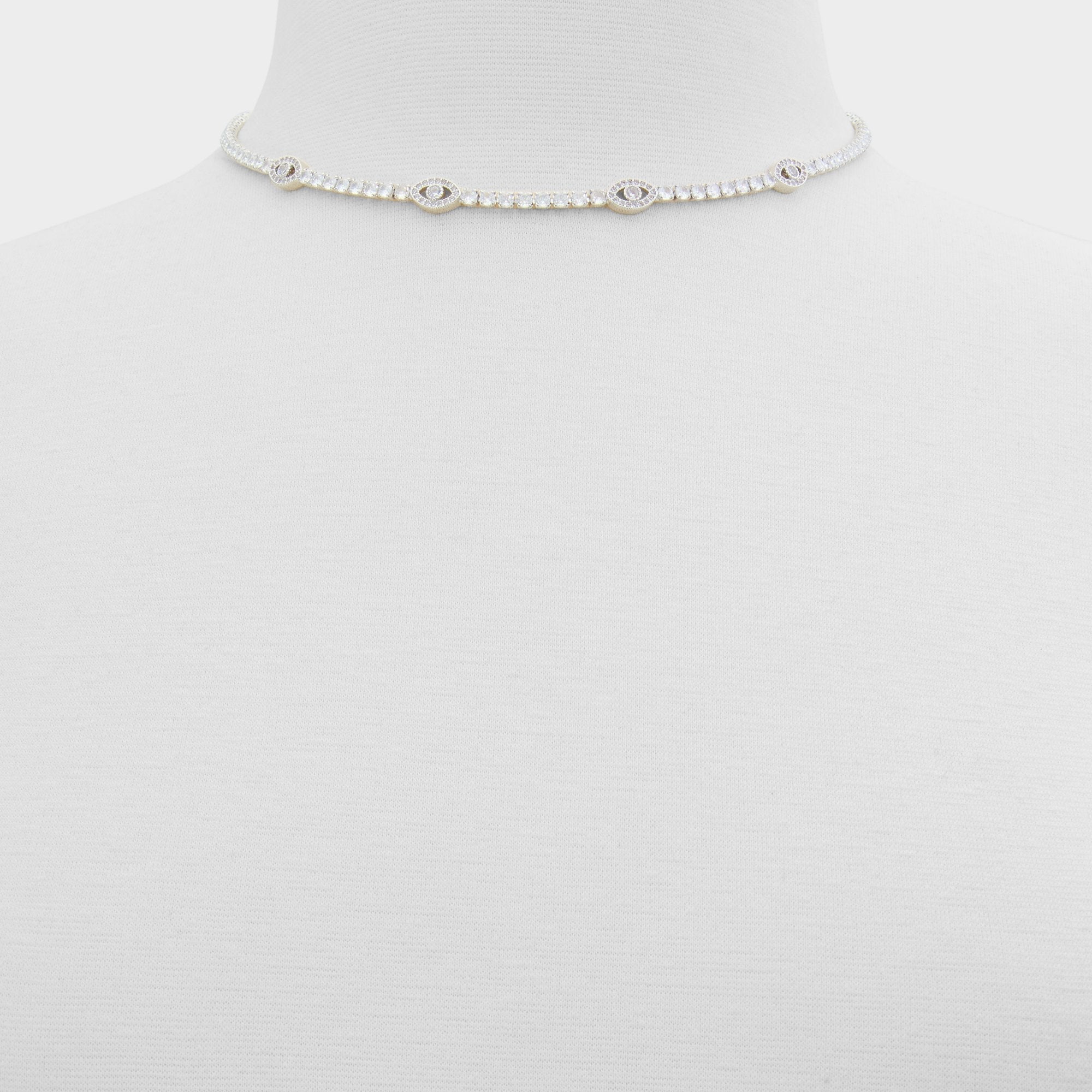 Aldo | Elbaeraen in Silver Clear Multi - Choker necklace