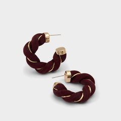 Aldo | Twists in Bordo - Hoop earrings