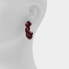 Aldo | Twists in Bordo - Hoop earrings