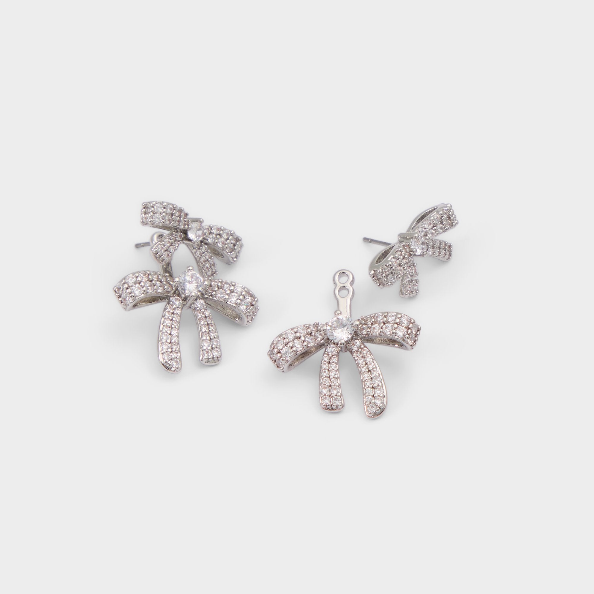Aldo | Bows in Silver Clear Multi - Earrings