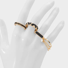 Aldo | Wildora in Black Gold Multi - Stackable rings
