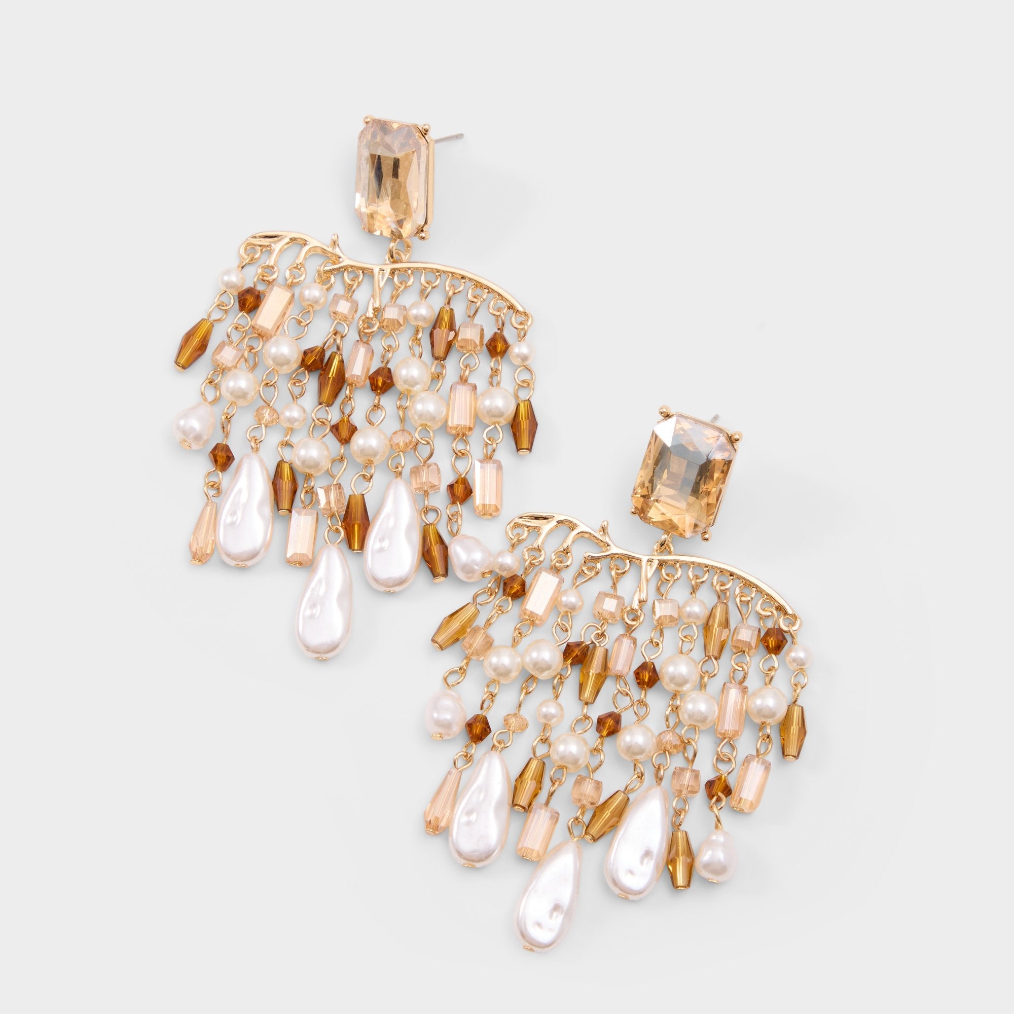 Aldo | Goldest in Champagne - Chandelier earrings