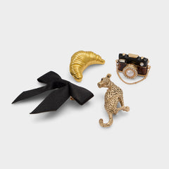 Aldo | Chicpins in Black Gold Multi - Decorative brooch
