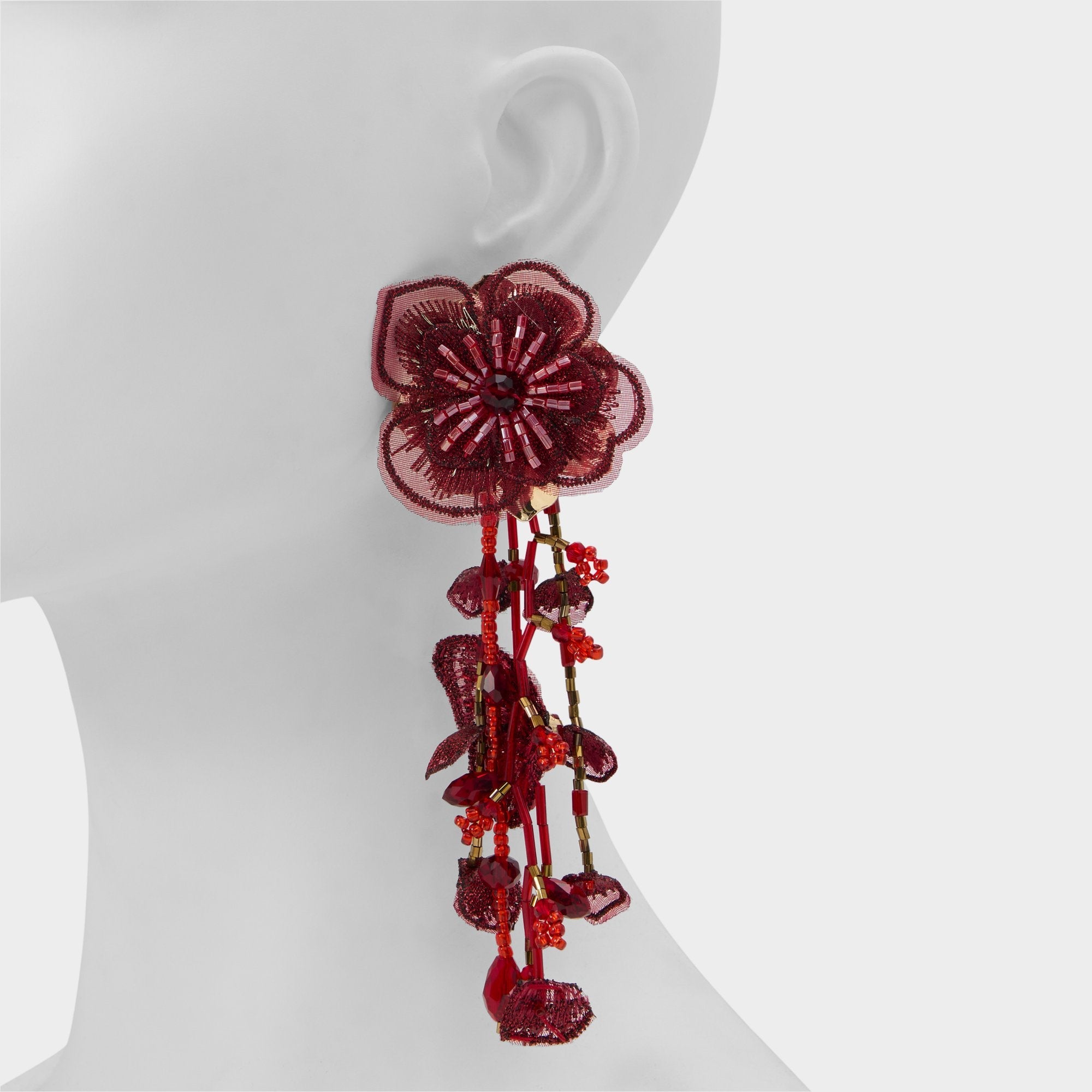 Aldo | Bloomorra in Bordo - Statement earrings