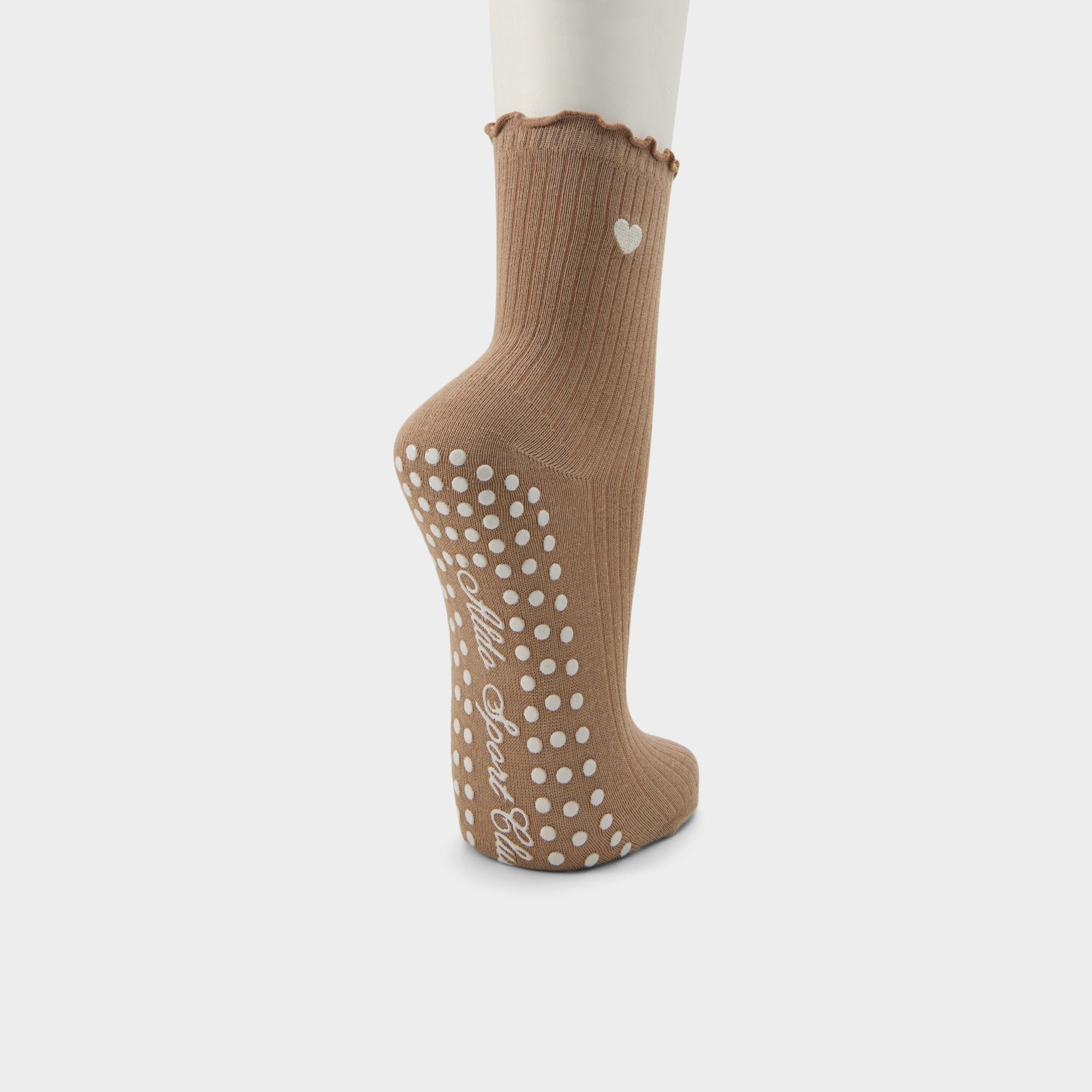 Aldo | Pilatesock in Dark Beige - Pilates socks